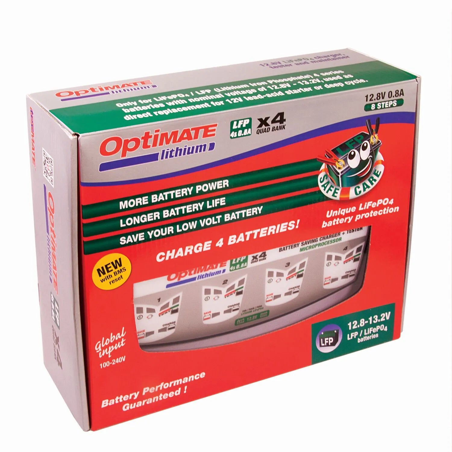 TECMATE OptiMate Lithium LFP 4s 0.8A Quad Bank batteriladdare bild 5 PMMEDIA:926d2c57f80b8475