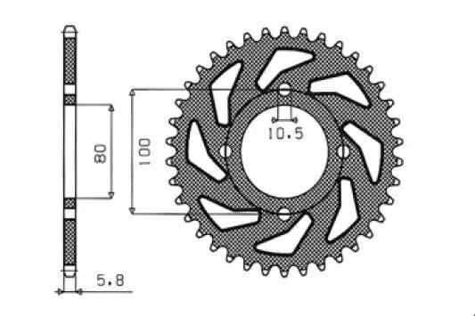 SUNSTAR SPROCKETS Bakdrev 520 41T Stål bild 1 PMMEDIA:6f8f4988e3e1599e