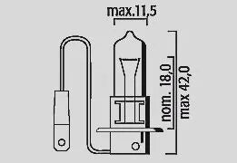 FLOSSER Halogen Strålkastar­lampa H3 12V 55W PK22S bild 2 PMMEDIA:bd94025c5ae491b8