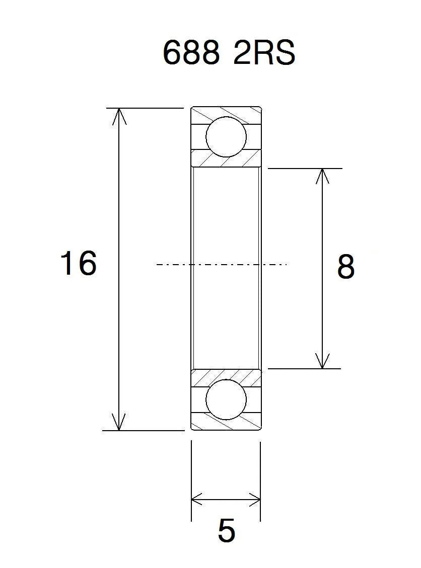 BLACK BEARING Max Bearing 8x16x5 mm bild 1 PMMEDIA:28e9adeb4aee0169