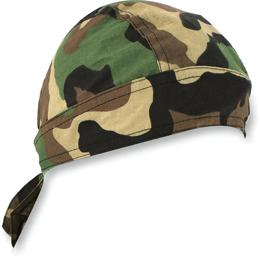ZAN HEADGEAR Flydanna Woodland Camo Head Wrap bild 1 PMMEDIA:9152b16cd2dc2002