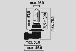 FLOSSER Halogen Strålkastarlampa HB3 12V 60W P20D bild 2 PMMEDIA:d3e7f1d5d7fc51b8