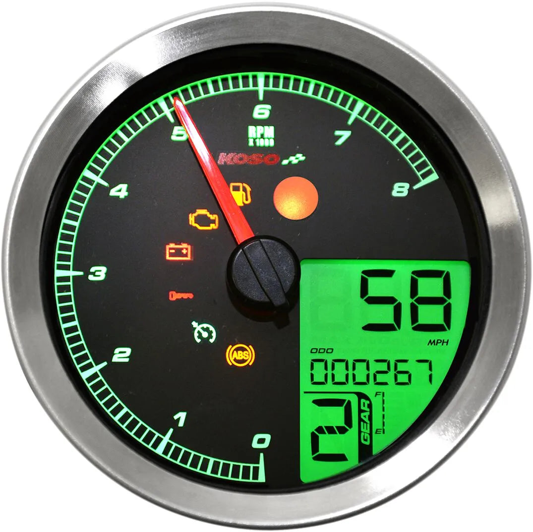KOSO NORTH AMERICA HD-04 Multifunktion Hastighetsmätare/Tachometer bild 8 PMMEDIA:abb39f357f475a6b