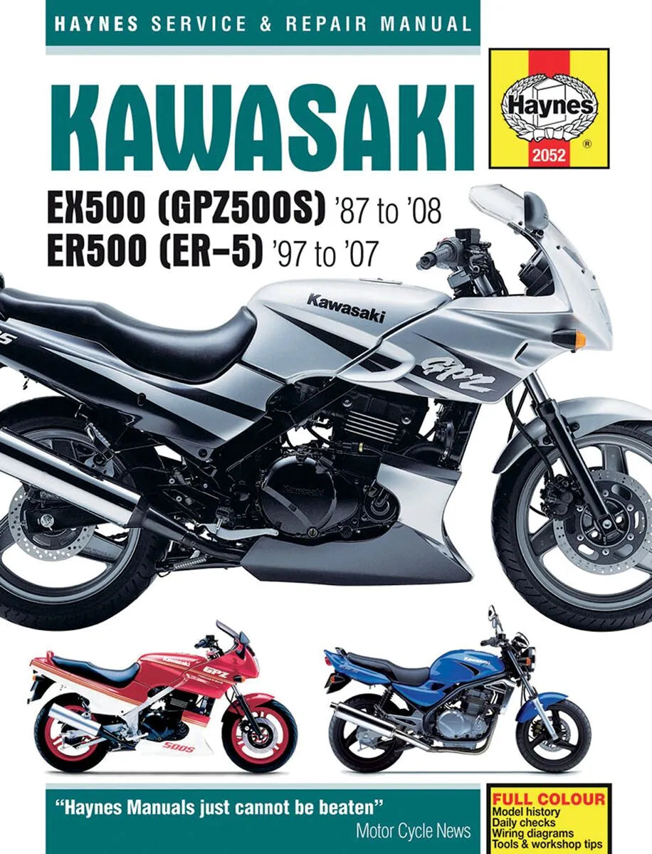 HAYNES Motorcykel Reparationsmanual Kawasaki EX500 bild 1 PMMEDIA:cd85cebefda98a15