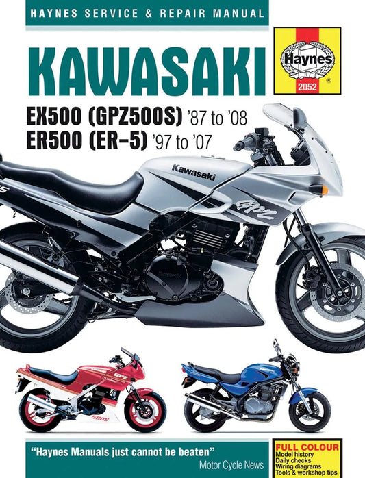 HAYNES Motorcykel Reparationsmanual Kawasaki EX500 bild 1 PMMEDIA:cd85cebefda98a15