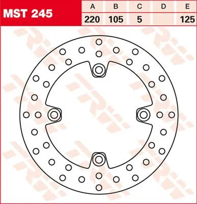 Trw Round Fixed Brake Rotor 250-299mm Bromsskivor street bild 4 PMMEDIA:971757b74c721a3d