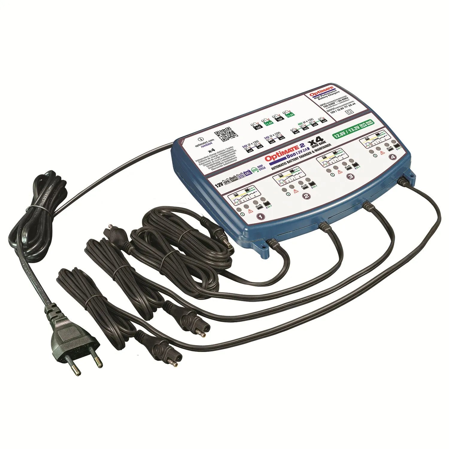 TECMATE OptiMate 2 DUO x 4 Bank Batteriladdare bild 9 PMMEDIA:aadb951c07456c23