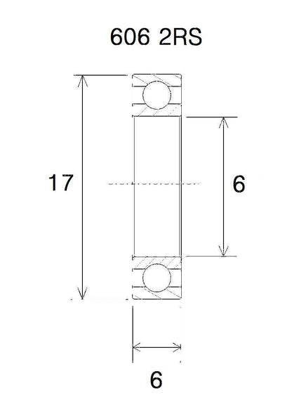 BLACK BEARING B3 6x17x6 mm kullager bild 1 PMMEDIA:78230e44a95dc15a