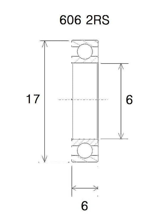 BLACK BEARING B3 6x17x6 mm kullager bild 1 PMMEDIA:78230e44a95dc15a