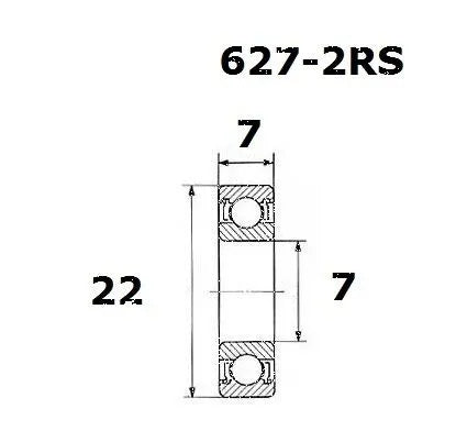 BLACK BEARING B3 Kullager 7x22x7mm bild 1 PMMEDIA:91ac34b0374cfc95