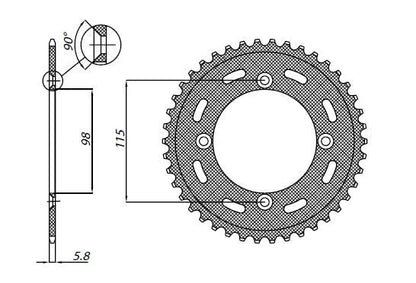 SUNSTAR SPROCKETS Rear Sprocket 420 53T Stål bild 1 PMMEDIA:19616b5b9541eb42