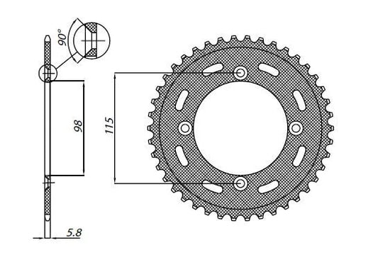 SUNSTAR SPROCKETS Rear Sprocket 420 53T Stål bild 1 PMMEDIA:19616b5b9541eb42