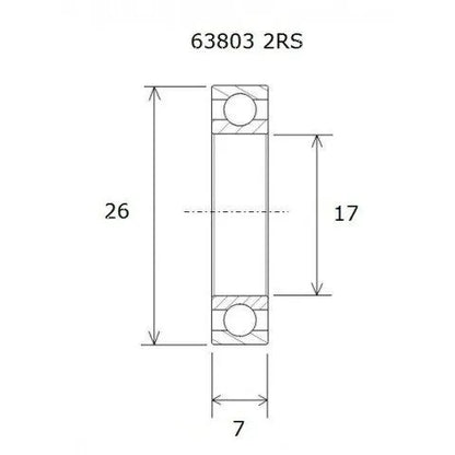 BLACK BEARING Max Bearing 17x26x7mm bild 1 PMMEDIA:42c2f81aa7204595