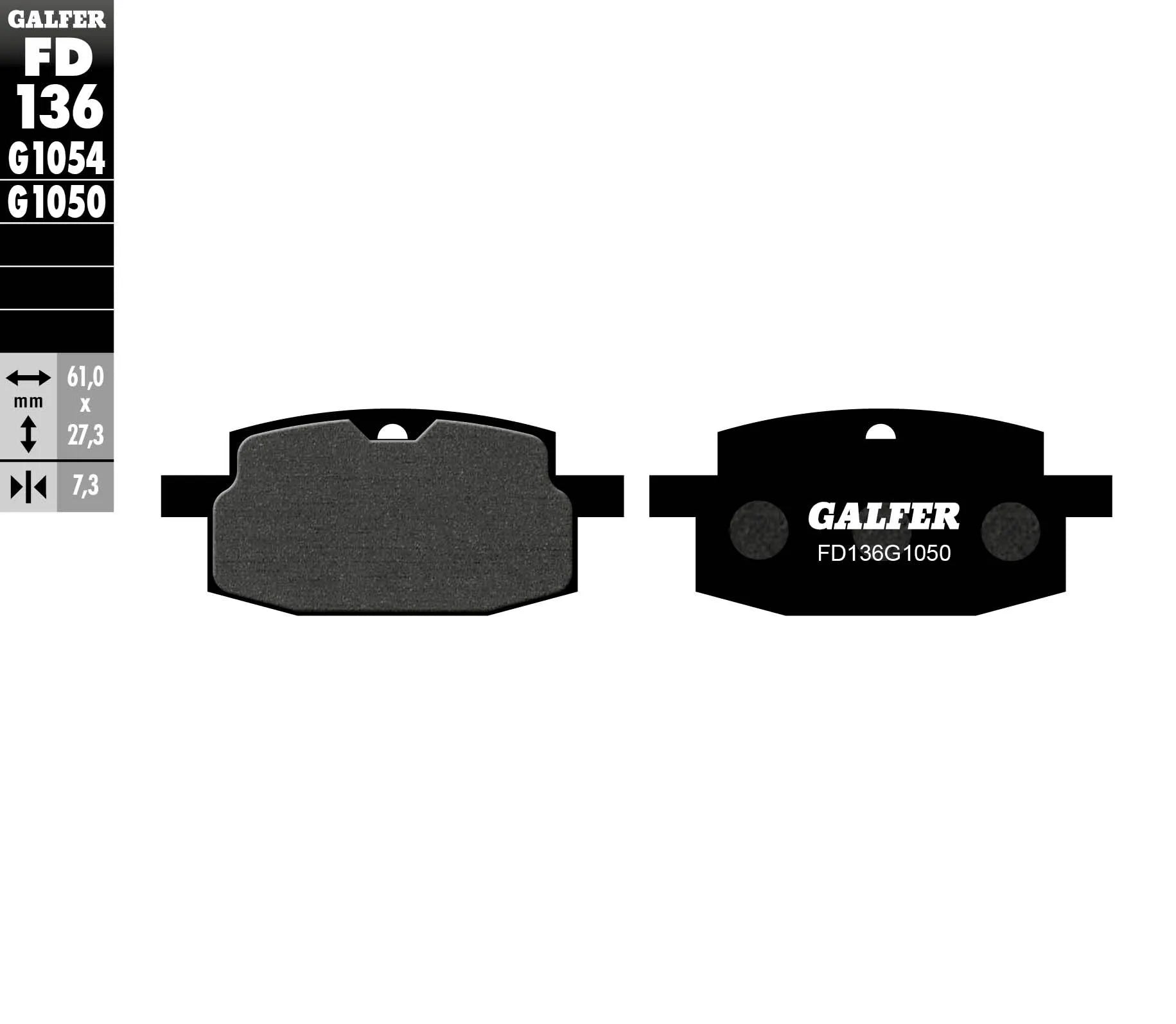 GALFER Bromsbelägg Semi Metal Scooter bild 1 PMMEDIA:f2d88959865d1abe