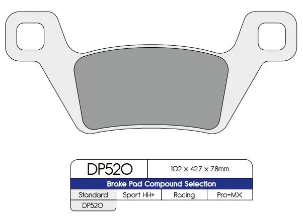 Dp Brakes Standard Sintered Metal Brake Pads Bromsbelägg sintrad metall bild 2 PMMEDIA:fb1b1d3199cd5019