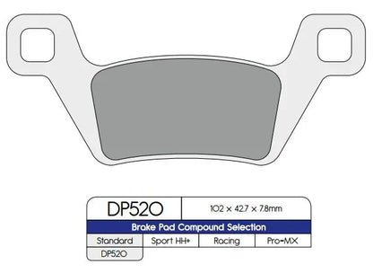 Dp Brakes Standard Sintered Metal Brake Pads Bromsbelägg sintrad metall bild 2 PMMEDIA:fb1b1d3199cd5019