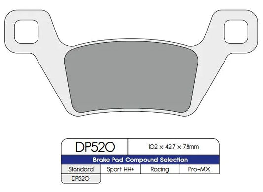 Dp Brakes Standard Sintered Metal Brake Pads Bromsbelägg sintrad metall bild 2 PMMEDIA:fb1b1d3199cd5019