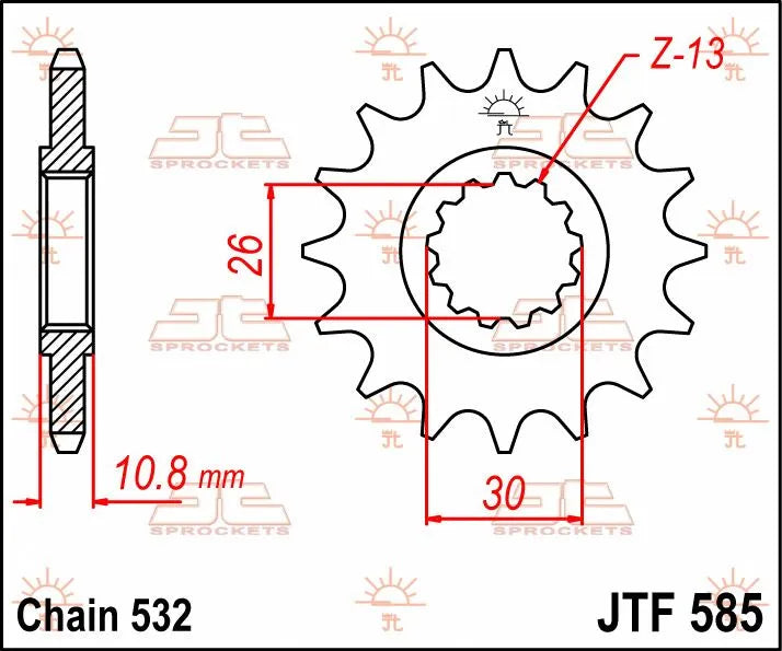 JT SPROCKETS Framdrevsats 17T 532 bild 2 PMMEDIA:9f15603ea74dc2a8