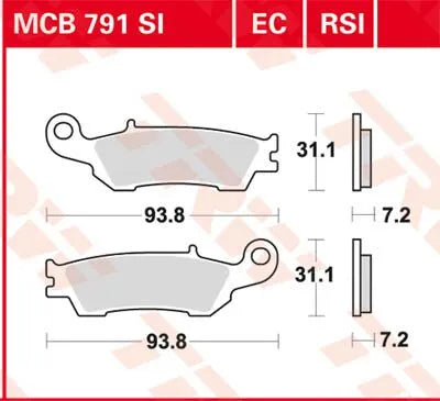 Trw RSI Series Sindered Off-Road Race Brake Pads Bromsbelägg sintrad metall bild 2 PMMEDIA:2b0fce22f181fbc5