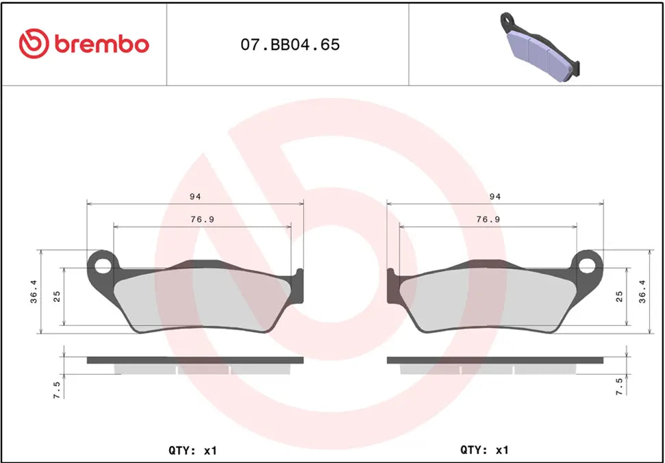 BREMBO Bromsbelägg Genuine Sinter Prime Line bild 2 PMMEDIA:f076e043504dba00