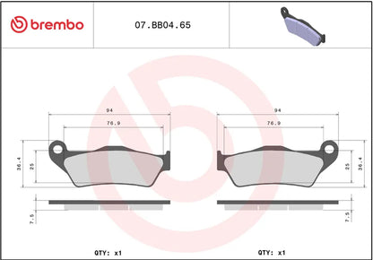 BREMBO Bromsbelägg Genuine Sinter Prime Line bild 2 PMMEDIA:f076e043504dba00