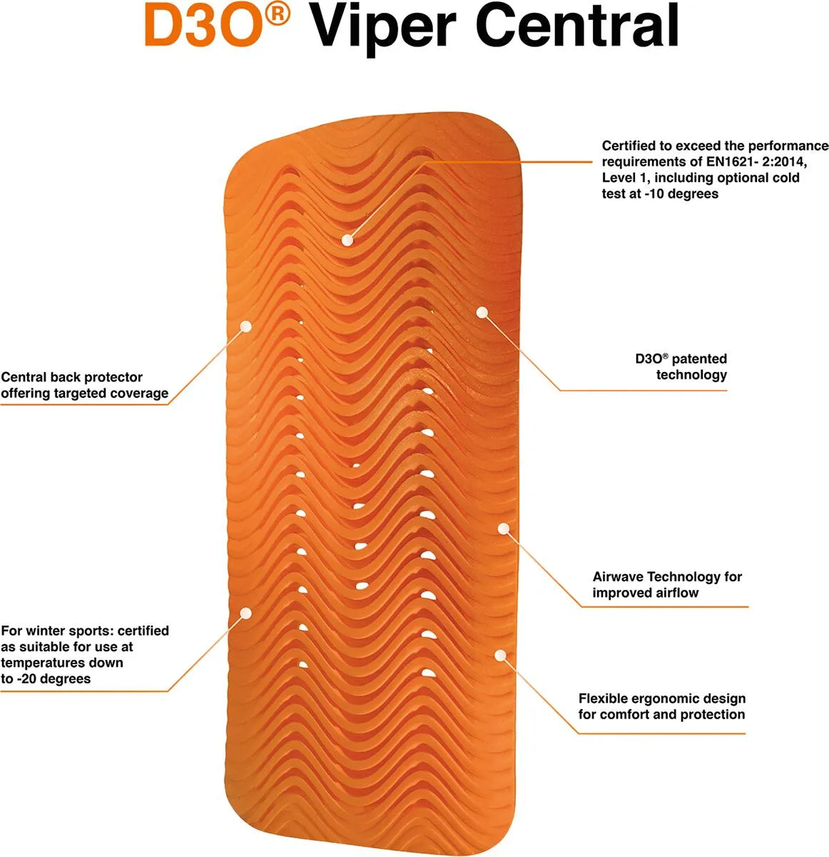 Icon D3O® Viper Central Back Impact Ryggskydd bild 4 PMMEDIA:960a21040893f693