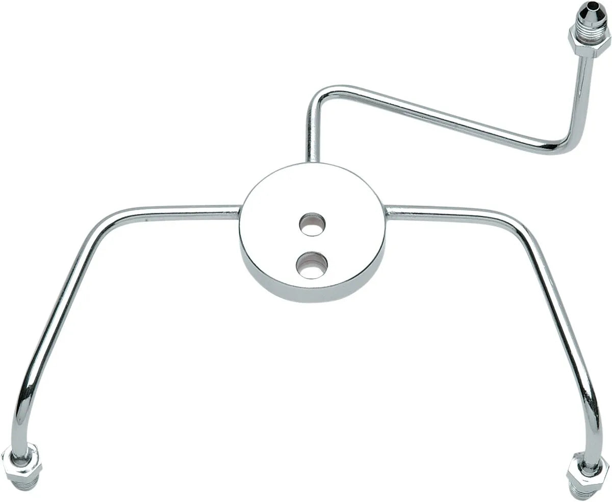 Drag Specialties Chrome Steel Front Brake Tee with Fittings for Dual-Disc Applications Tillbehör bromsledningar bild 4 PMMEDIA:b04177d66280b35d