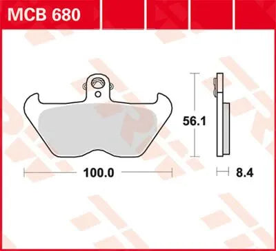 TRW Organic Allround Bromsbelägg MCB680 bild 1 PMMEDIA:899d65696f4bab14