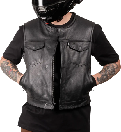Thrashin Supply Co Encinal Leather Shorty Riding Vest Jacka textil herr bild 6 PMMEDIA:c6bd931496e1661e