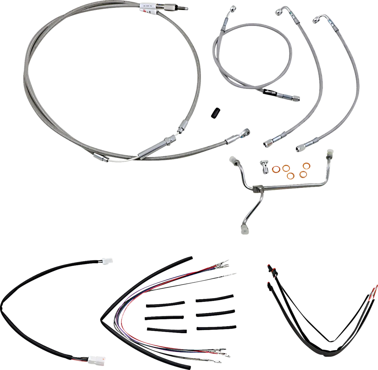 BURLY BRAND Komplett Kabel- och Bromslinekit i Rostfritt Stål 18" Ape Hanger bild 1 PMMEDIA:7c9e4031fea6398a