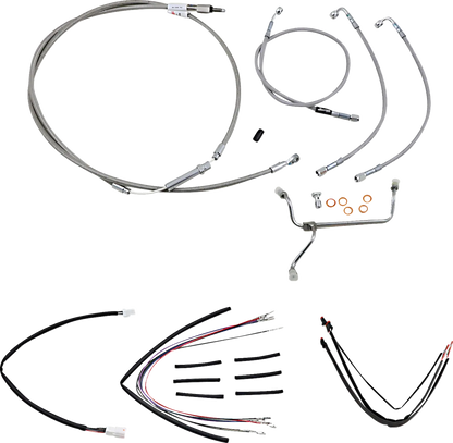 BURLY BRAND Komplett Kabel- och Bromslinekit i Rostfritt Stål 18" Ape Hanger bild 1 PMMEDIA:7c9e4031fea6398a