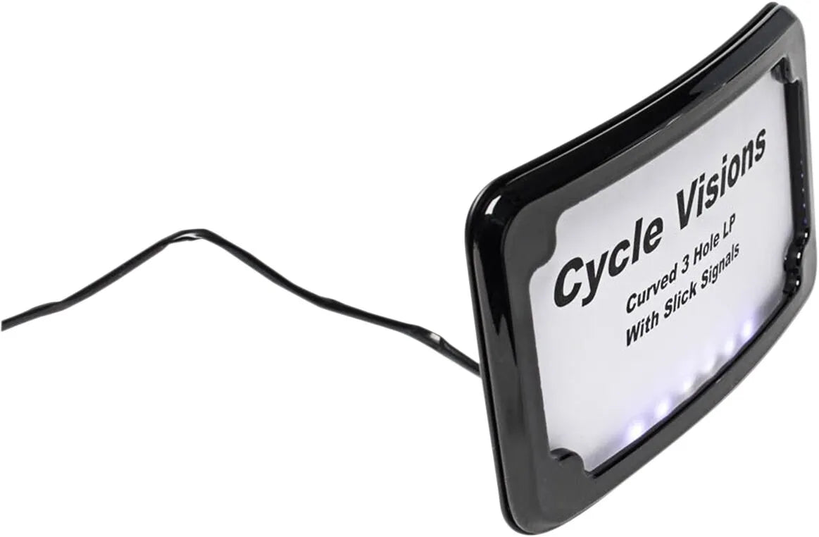 CYCLE VISIONS 3-håls Monterad LED-belyst Nummerplåtsram bild 1 PMMEDIA:355711f920adf68f