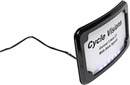 CYCLE VISIONS 3-håls Monterad LED-belyst Nummerplåtsram bild 1 PMMEDIA:355711f920adf68f