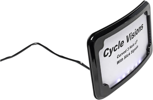 CYCLE VISIONS 3-håls Monterad LED-belyst Nummerplåtsram bild 1 PMMEDIA:355711f920adf68f