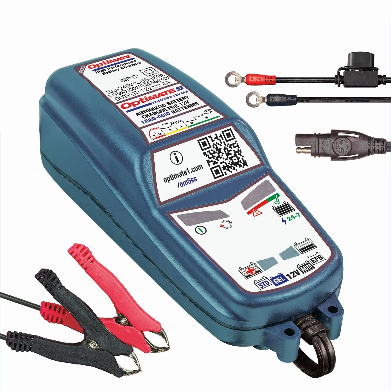 TECMATE OptiMate 5 Start/Stop Batteriladdare bild 1 PMMEDIA:2dd5636040139537