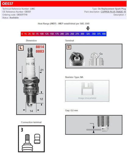 Champion Champion Spark Plugs / Standard And Resistor Types Tändstift bild 6 PMMEDIA:7d7b65ef957596a2