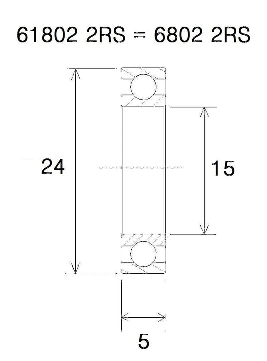 BLACK BEARING B5 Kullager 15x24x5 mm bild 1 PMMEDIA:1a6557d04bedd1be