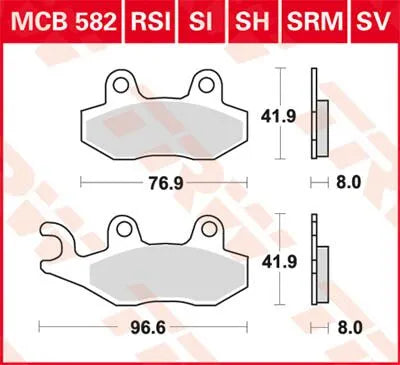 TRW SV Series Sinterade Bromsbelägg Fram bild 1 PMMEDIA:42999f52e0c3afbd