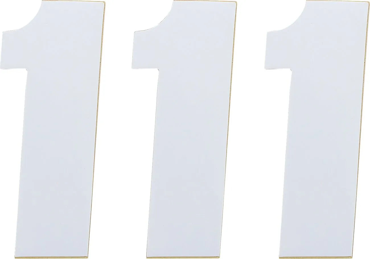 MOOSE OFFROAD HARD-PARTS Vinyl Race Numbers #1 4,5" Vit bild 1 PMMEDIA:30bc8d2c586680ed