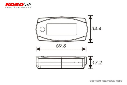 KOSO NORTH AMERICA Dual Thermometer Mini-4 bild 4 PMMEDIA:d12e7d3939c4c7d3