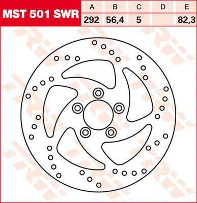 Trw Round Fixed Brake Rotor Swing Design Bromsskivor street bild 2 PMMEDIA:5703b5b023b48f57