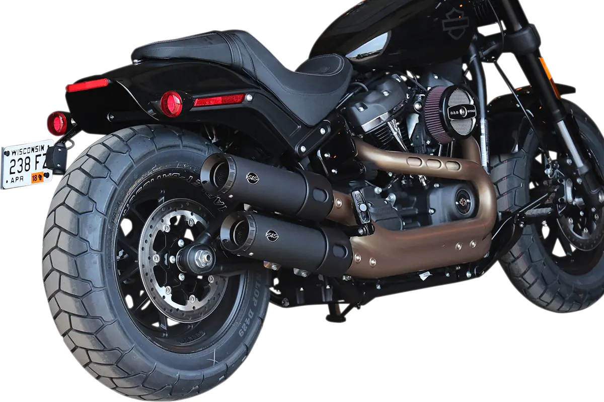 S&S CYCLE Grand National Slip-On Ljuddämpare M8 Fat Bob Svart bild 3 PMMEDIA:7bd72f89a2e4a11b