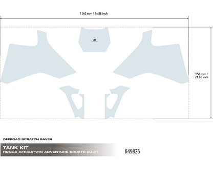 UNIRACING Scratch Saver till Tank för Africa Twin bild 6 PMMEDIA:a958d01a80cd0a44