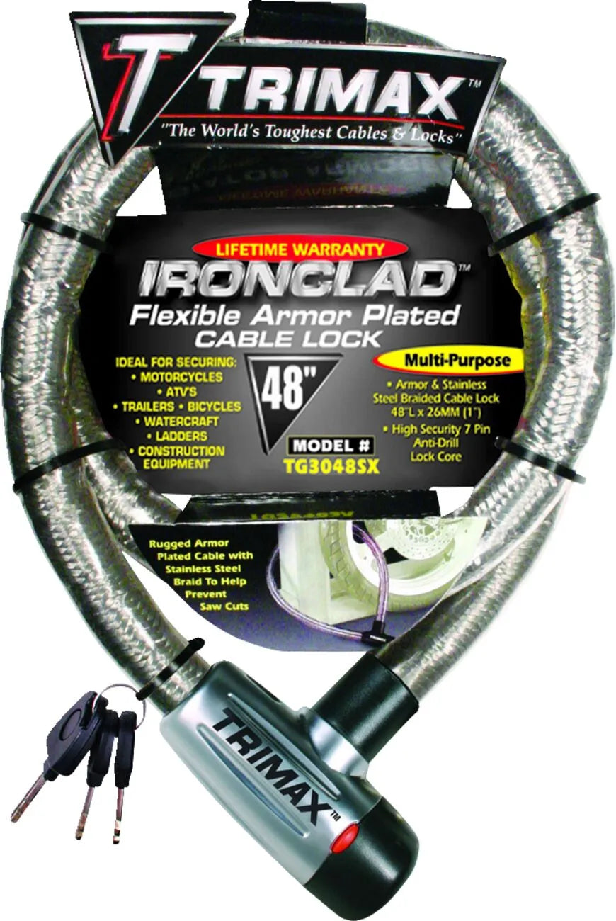 TRIMAX Gladiator Series Armerad Kabel Lås 48" bild 1 PMMEDIA:a3d0e8c5420e9ed2