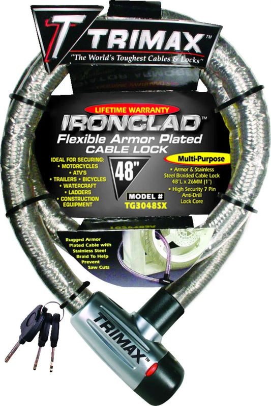 TRIMAX Gladiator Series Armerad Kabel Lås 48" bild 1 PMMEDIA:a3d0e8c5420e9ed2