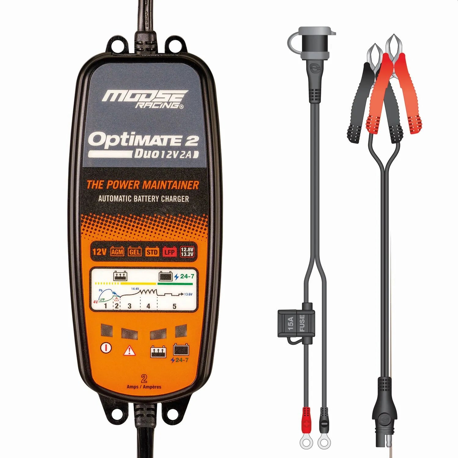 MOOSE OFFROAD HARD-PARTS OPTIMATE 2 DUO EU Batteriladdare bild 4 PMMEDIA:99436d55c989e05a