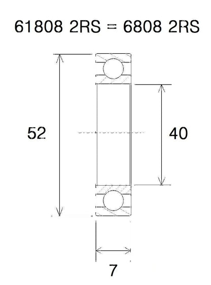 BLACK BEARING Max Lager 40x52x7mm bild 1 PMMEDIA:ab767730bf35fb14