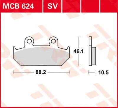 TRW SV Series Sinterade Bromsbelägg Fram bild 1 PMMEDIA:634e78419ffb6d82