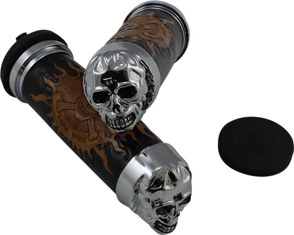 Drag Specialties Skull Grips Handtag bild 4 PMMEDIA:06409fbccdf37004