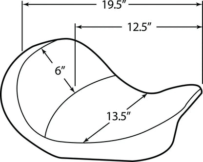 DRAG SPECIALTIES SEATS Solo-sadel med EZ Glide II™ ryggstöd bild 14 PMMEDIA:70b3db8c6fd915ed